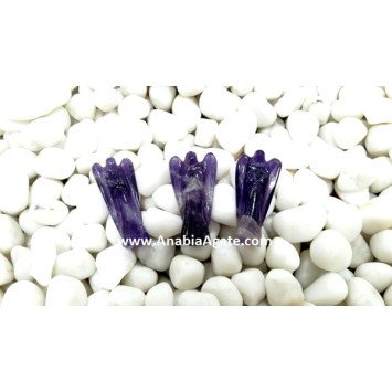 Amethyst 1 Inch Angel Figurine - Small Purple Quartz Spiritual Statue