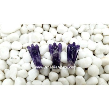 Amethyst 1 Inch Angel Figurine - Small Purple Quartz Spiritual Statue