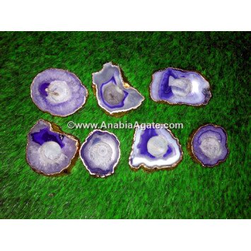 Purple Onyx Coaster Candle Holder | Handcrafted Home Decor