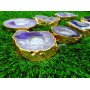 Purple Onyx Coaster Candle Holder | Handcrafted Home Decor