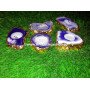 Purple Onyx Coaster Candle Holder | Handcrafted Home Decor