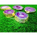 Pink Onyx Coaster Candle Holder