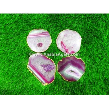 Pink Onyx Plated Coaster - Stylish and Functional Table Essentials
