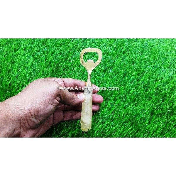 Yellow Aventurine Gemstone Handle Bottle Opener - Unique and Elegant