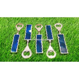 Blue Onyx Gemstone Handle Bottle Opener - Exquisite and Functional Barware Accessory