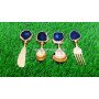 Blue Onyx Handled Cutlery Set - 4 Piece Stainless Steel Dining Essentials