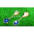 Blue Onyx Handled Spoon & Fork Set - Elegant Dining Essentials