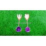 Pink Onyx Handled Serving Spoon & Fork Set