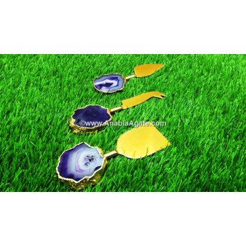 Purple Onyx Cheese Knives Set of 3