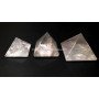 Crystal Quartz Gemstone Pyramid - Natural Healing Energy Decor