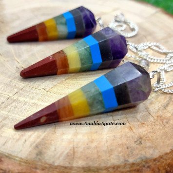 7 Chakra Dowsing Pendulum - Crystal Healing Tool