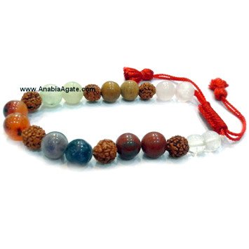 7 Chakra Rudraksha Bracelet - Balancing Energy Healing Jewelry