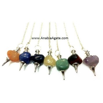 Chakra Tumble Pendulum Set - Balance Your Energy Centers with Healing Crystals