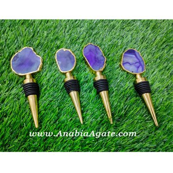 Agate Wine Bottle Stopper & Savers | Wholesale Agate Unique Kitchen items