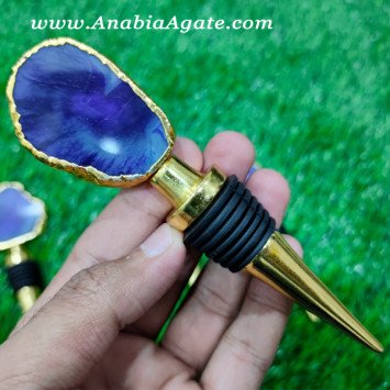 Agate Wine Bottle Stopper & Savers | Wholesale Agate Unique Kitchen items
