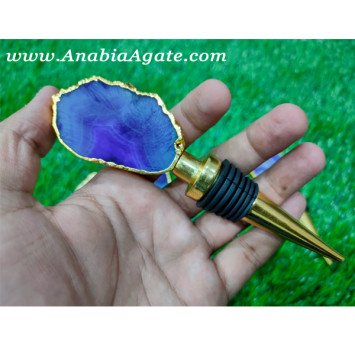 Agate Wine Bottle Stopper & Savers | Wholesale Agate Unique Kitchen items
