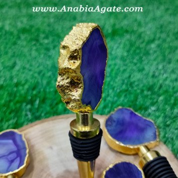 Agate Wine Bottle Stopper & Savers | Wholesale Agate Unique Kitchen items