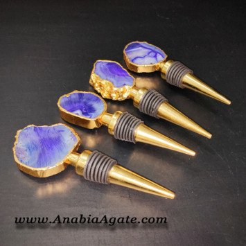 Agate Wine Bottle Stopper & Savers | Wholesale Agate Unique Kitchen items