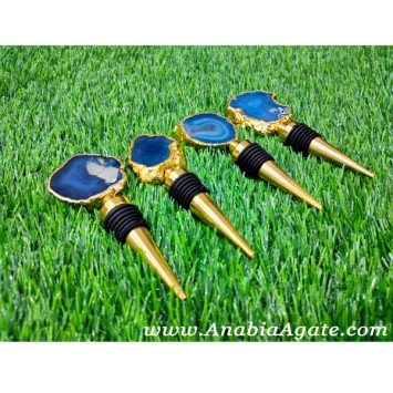 Agate Coaster Bottle Stopper | Wholesale unique design bottle stoppers