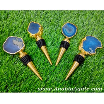 Agate Coaster Bottle Stopper | Wholesale unique design bottle stoppers