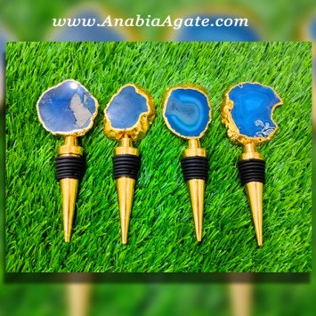 Agate Coaster Bottle Stopper | Wholesale unique design bottle stoppers