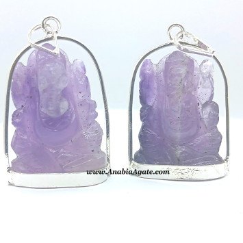 Amethyst Carved Ganesha Pendant - A Divine and Elegant Jewelry Piece