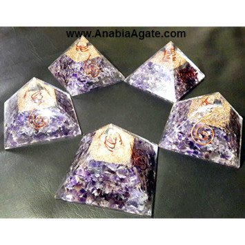 Amethyst Orgone Pyramid (100 Pcs) | Best Quality Orgonite Pyramids Wholesale