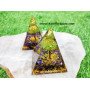 Amethyst Orgone Pyramid with Peridot Tree Inside