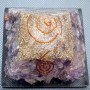 Amethyst Rough Chips Orgone Pyramid with Copper Coil - Healing Energy