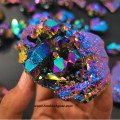 Titanium Aura Quartz Cluster Stone - Natural Healing Crystal for Energy and Protection