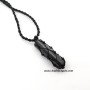 Black Tourmaline 3 Faceted Tower Netted Necklace