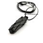Black Tourmaline Netted Necklace - 1 to 2 Inch Tower Pendant