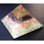 Big Size Orgone Pyramid with Wire Wrapped Crystal Quartz Point (Rose Quartz, Amethyst, Crystal Quartz)