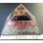 Big Size Orgone Pyramid with Wire Wrapped Crystal Quartz Point (Rose Quartz, Amethyst, Crystal Quartz)