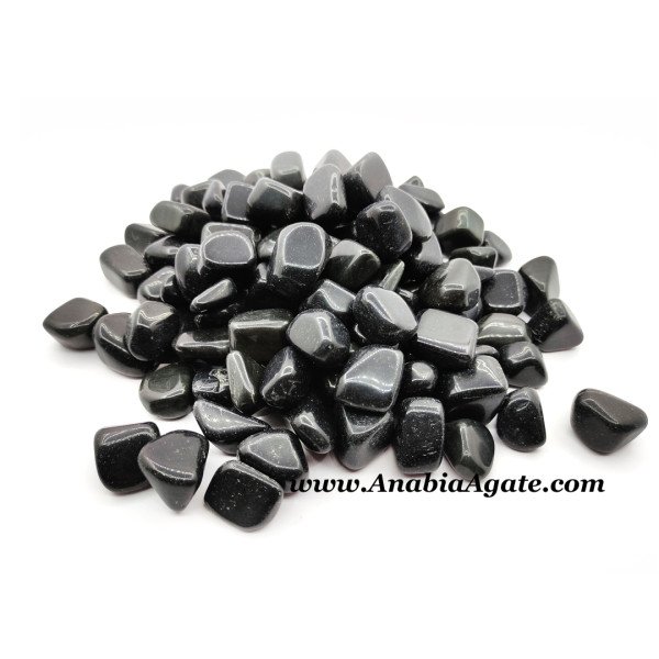 Black Obsidian Tumbled Stones - Healing Crystals for Grounding and Protection
