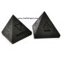 Black Tourmaline 5 Elements Embossed Pyramid for Harmonizing Energy