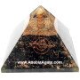 Black Tourmaline Orgone Pyramid with Crystal Point | Energy Healing Tool