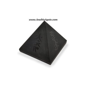 Wholesale Black Tourmaline Reiki Embossed Pyramid for Energy Healing and Protection