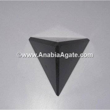 Black Tourmaline Tetrahedron Shape - High-Quality Crystal for Energy Protection