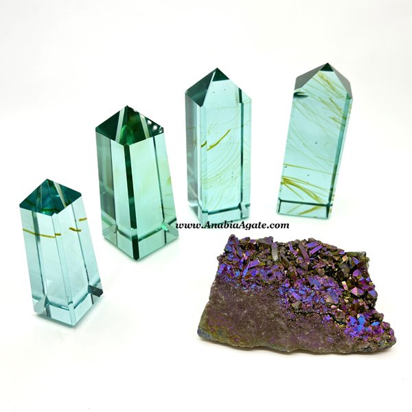 Stunning Blue Obsidian Crystal Tower for Healing & Decor