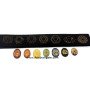 Chakra Engraved Oval Set with Chakra Printed Velvet Purse - Balancing Energy Jewelry