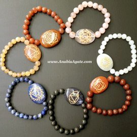 Chakra Engraved Bracelets Set - Balance Your Energy Centers