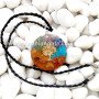 Chakra Orgone Disc Pendant with Tree of Life Symbol - Balance Your Energy