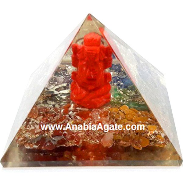 Chakra Orgone Ganesha Pyramid - Balancing Energy and Spiritual Healing