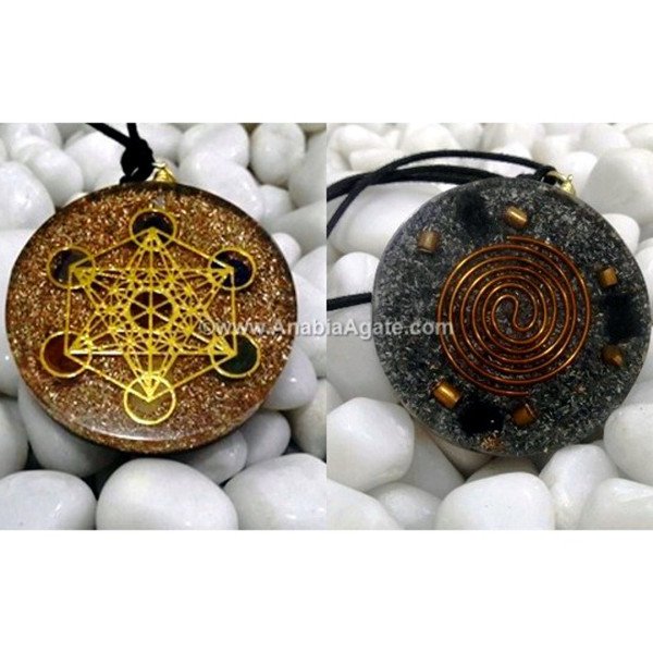 Chakra Orgone Metatron Pendant with Coil | Healing Energy Necklace