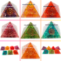 Chakra Orgone Pyramid Set - Energy Healing Crystals for Balancing and Alignment