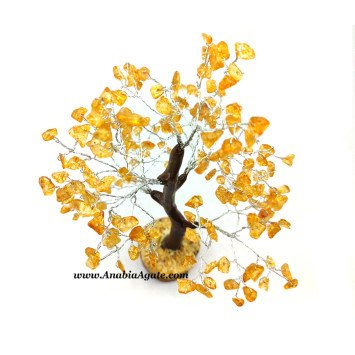 Citrine 300 Beads Gemstone Tree | Handcrafted Crystal Tree for Home Decor