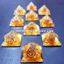 Citrine Quartz Orgone Baby Pyramid - Natural Energy Cleansing and Balancing