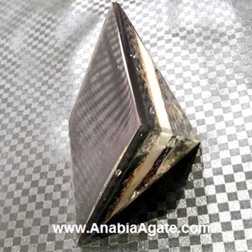 Color Layered Mix Gemstone Metatron Cube Orgone Pyramid - Energy Healing and Harmony