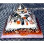 Color Layered Mix Gemstone Tumble Orgone Pyramid